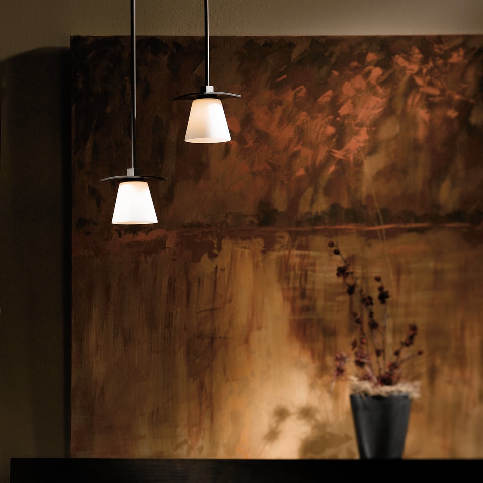 Wren Mini Pendant Light by Hubbardton Forge, Dimmable, UL Damp Rated, Multiple Finish Options