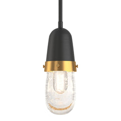 Hubbardton Forge Fizz Mini Pendant Light, Hand-Blown Glass, Dimmable, UL Damp Rated, 10.2" H