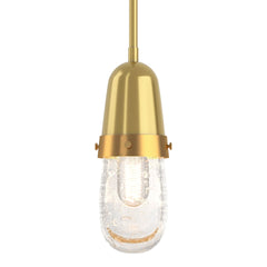 Hubbardton Forge Fizz Mini Pendant Light, Hand-Blown Glass, Dimmable, UL Damp Rated, 10.2" H