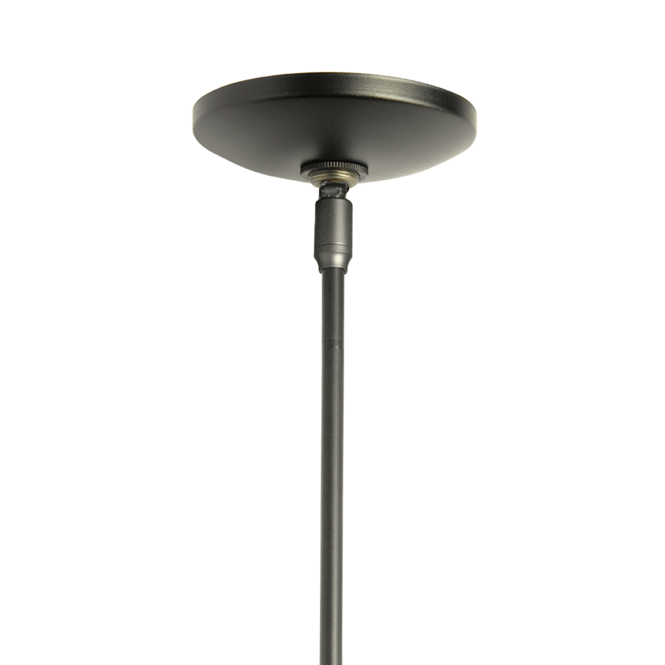 Erlenmeyer Small Mini Pendant Light by Hubbardton Forge, Adjustable Height, Dimmable, Clear Glass Shade