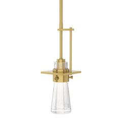 Erlenmeyer Mini Pendant Light by Hubbardton Forge, Adjustable 14.8" to 59.8", Clear Glass Shade