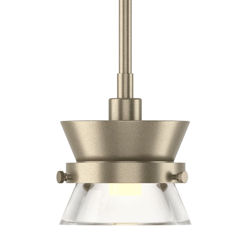 Hubbardton Forge 1-Light Apparatus Mini Pendant With Adjustable Height And Customizable Finishes