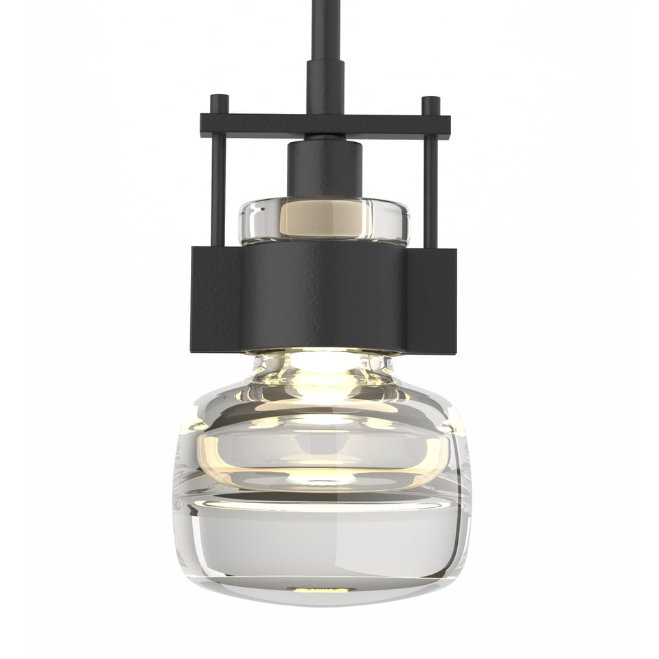 Hubbardton Forge Cuff Mini Pendant Light, 7.5" Height, Dimmable, Available in Multiple Finishes