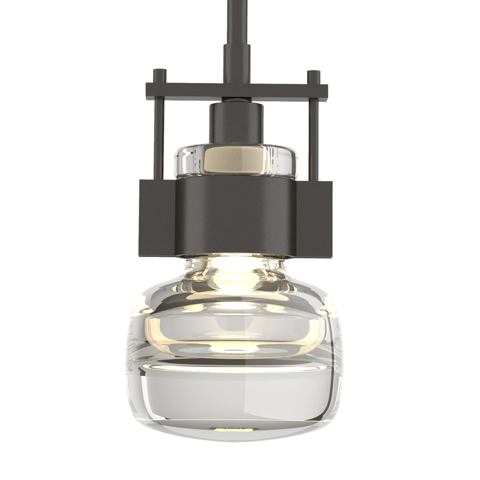 Hubbardton Forge Cuff Mini Pendant Light, 7.5" Height, Dimmable, Available in Multiple Finishes