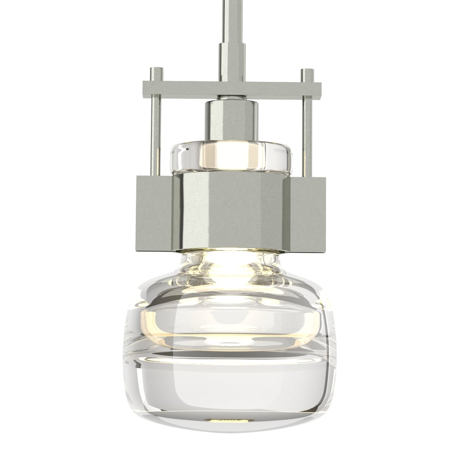 Hubbardton Forge Cuff Mini Pendant Light, 7.5" Height, Dimmable, Available in Multiple Finishes