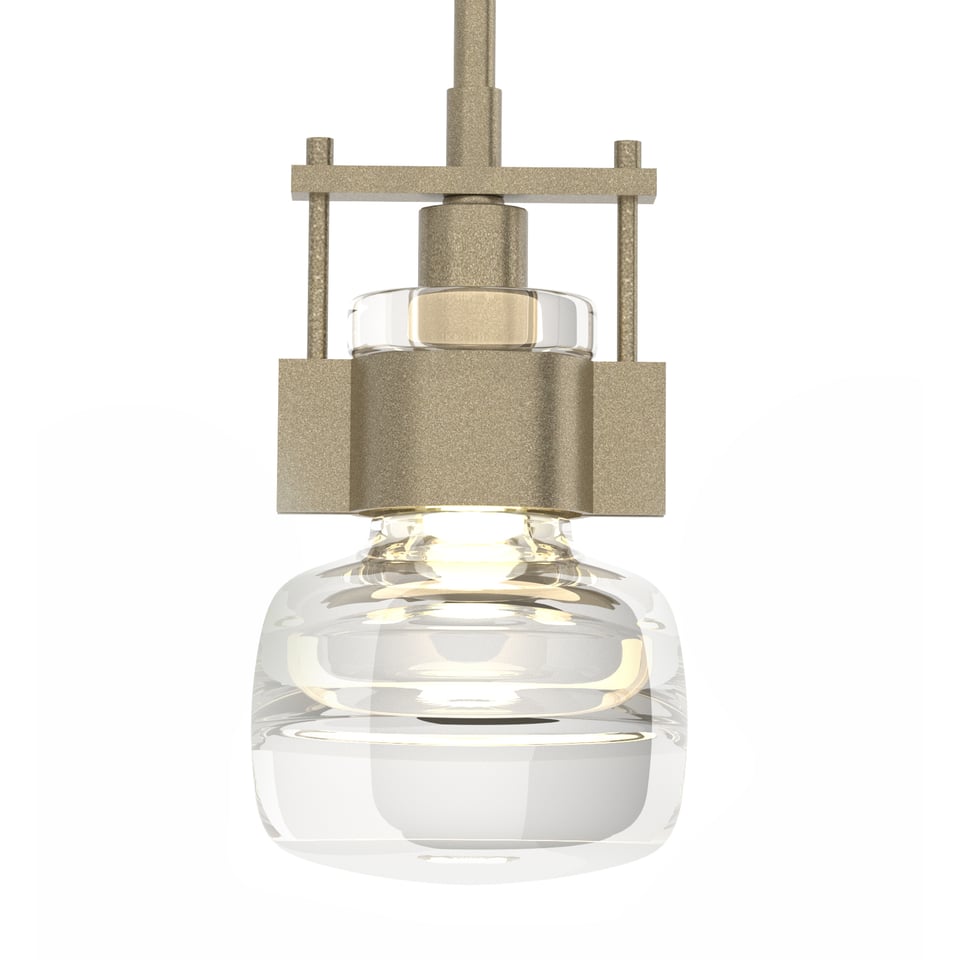 Cuff Large Mini Pendant Light by Hubbardton Forge, 7.5" Diameter, Dimmable, UL Damp Rated, Artisan Design