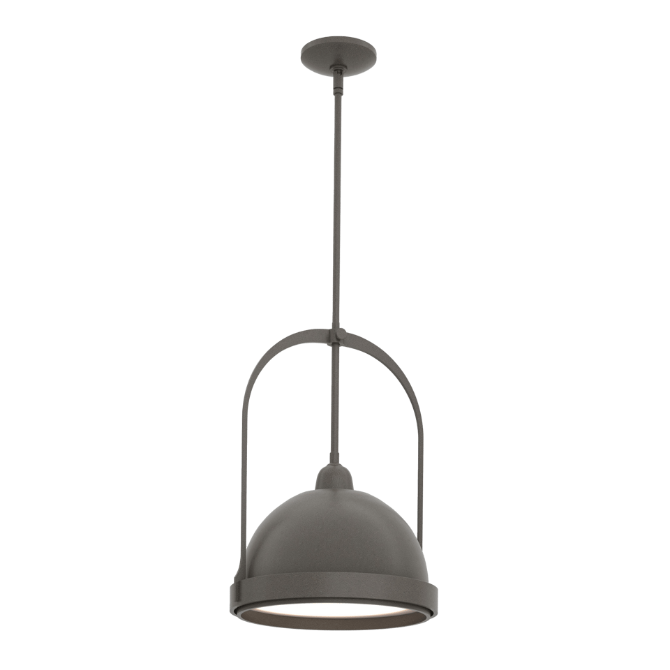 Hubbardton Forge Atlas 13.4" Small Pendant Light - Elegant Two-Tone Design with Dimmable Capability