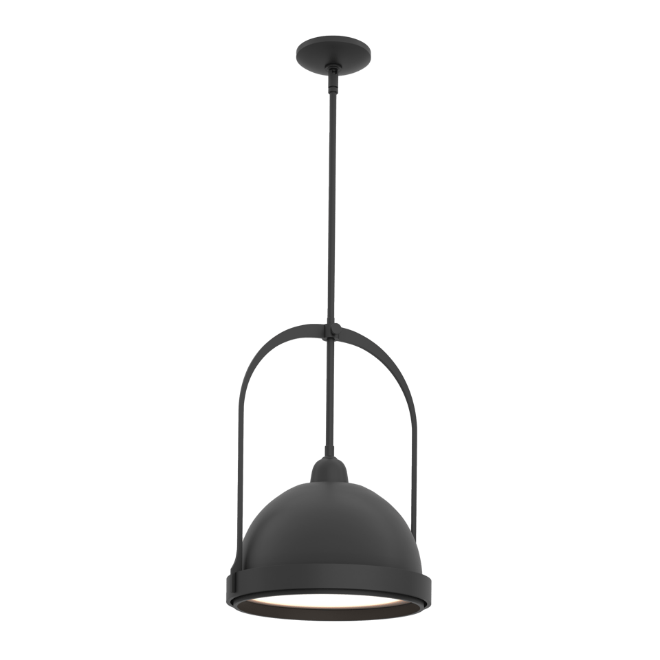 Hubbardton Forge Atlas 13.4" Small Pendant Light - Elegant Two-Tone Design with Dimmable Capability