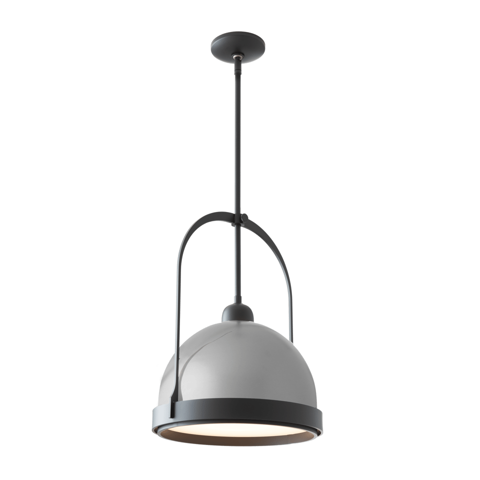 Hubbardton Forge Atlas 13.4" Small Pendant Light - Elegant Two-Tone Design with Dimmable Capability