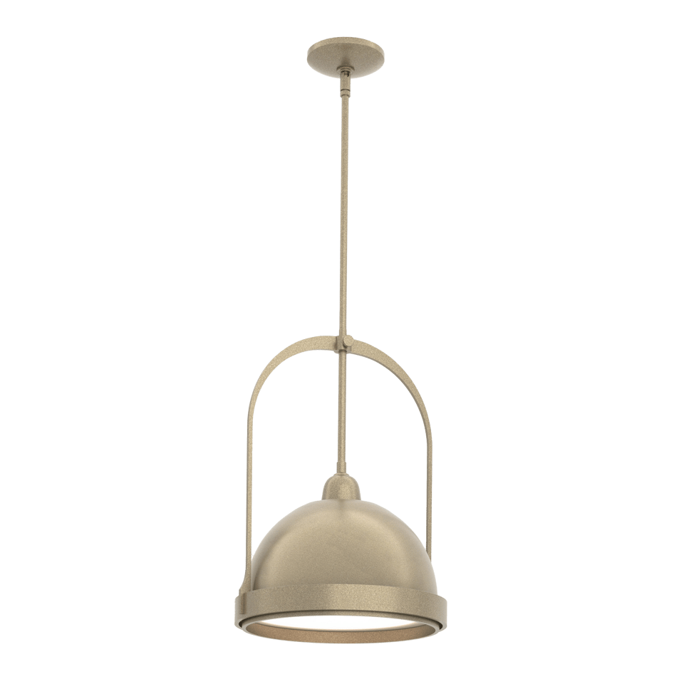 Hubbardton Forge Atlas 13.4" Small Pendant Light - Elegant Two-Tone Design with Dimmable Capability