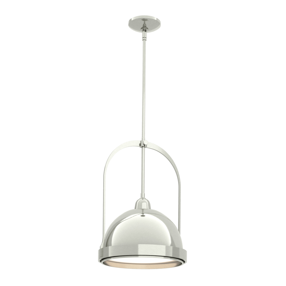 Hubbardton Forge Atlas 13.4" Small Pendant Light - Elegant Two-Tone Design with Dimmable Capability