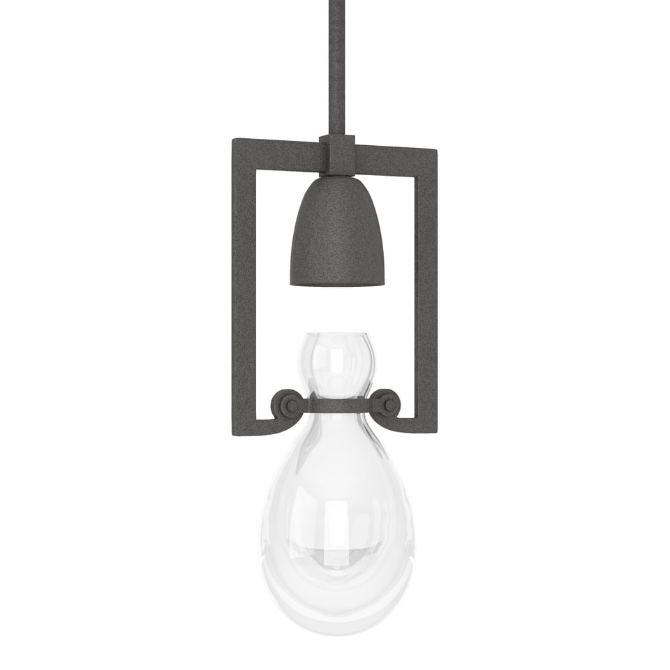 Apothecary Mini Pendant Light By Hubbardton Forge, Hand-Blown Glass, Dimmable, UL Damp Rated, 1-Light