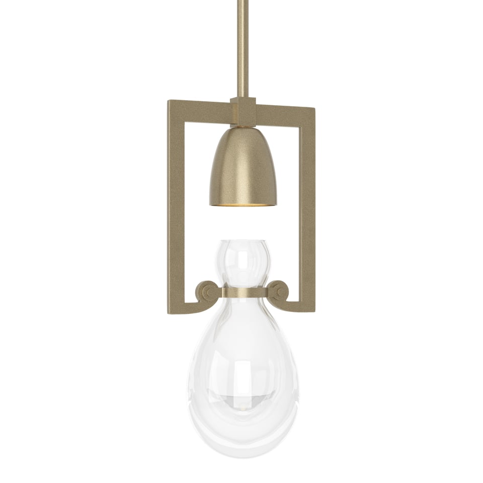 Apothecary Mini Pendant Light By Hubbardton Forge, Hand-Blown Glass, Dimmable, UL Damp Rated, 1-Light