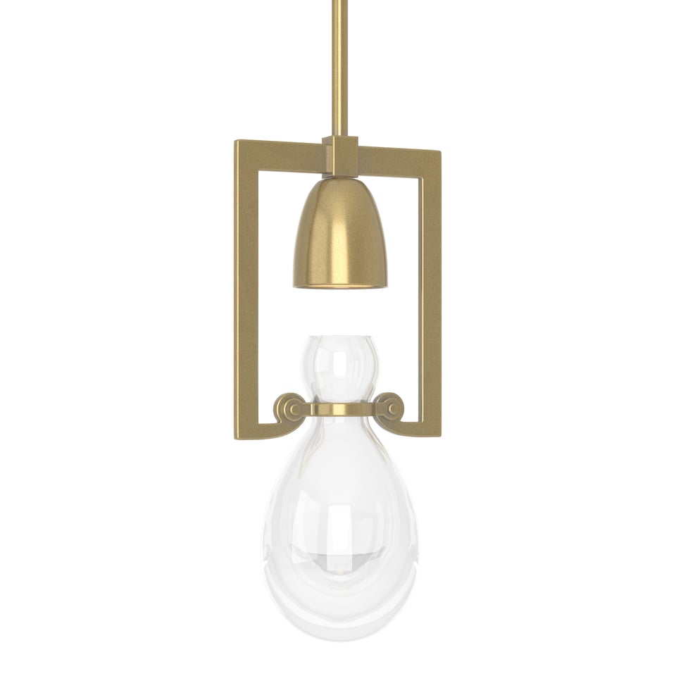 Apothecary Mini Pendant Light By Hubbardton Forge, Hand-Blown Glass, Dimmable, UL Damp Rated, 1-Light