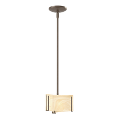 Exos Delta Mini Pendant Light 1-Light Height Adjustable G9 Bulb Dimmable Glass Shade by Hubbardton Forge