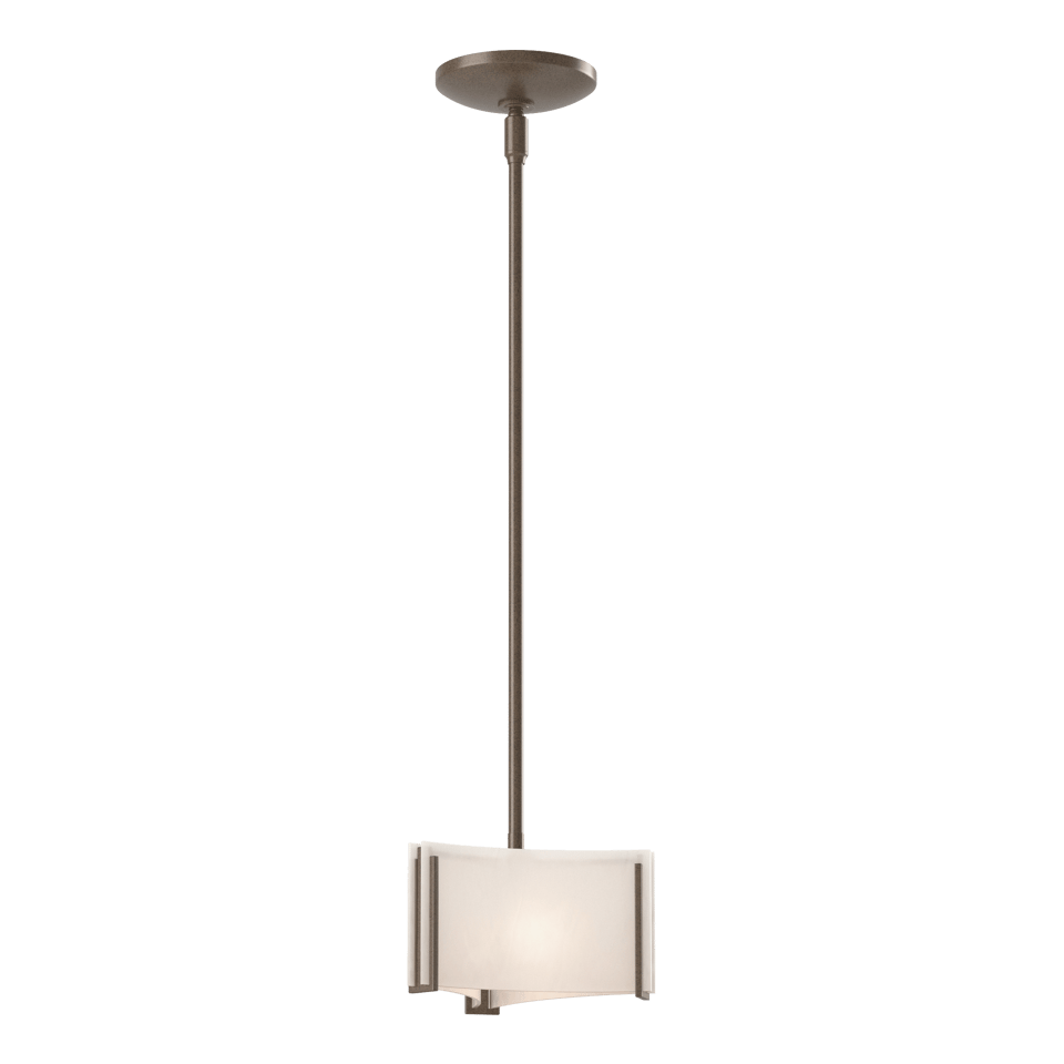 Exos Delta Mini Pendant Light 1-Light Height Adjustable G9 Bulb Dimmable Glass Shade by Hubbardton Forge