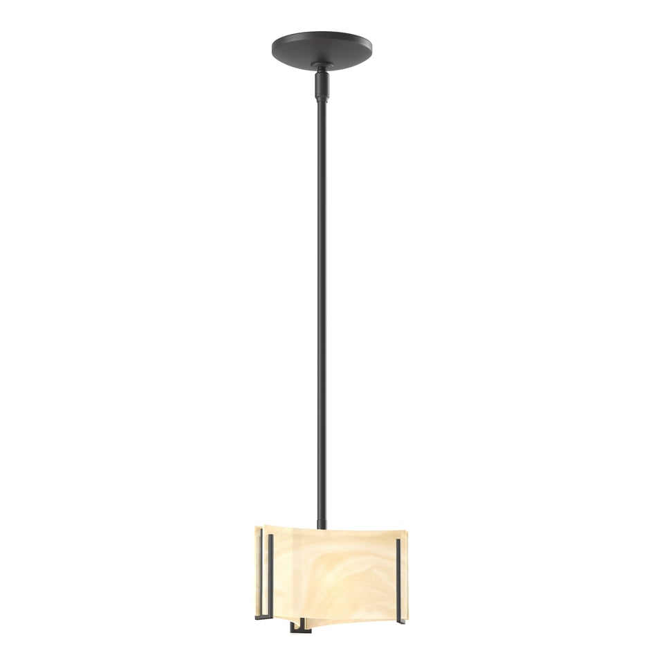 Exos Delta Mini Pendant Light 1-Light Height Adjustable G9 Bulb Dimmable Glass Shade by Hubbardton Forge