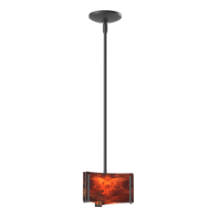 Exos Delta Mini Pendant Light 1-Light Height Adjustable G9 Bulb Dimmable Glass Shade by Hubbardton Forge