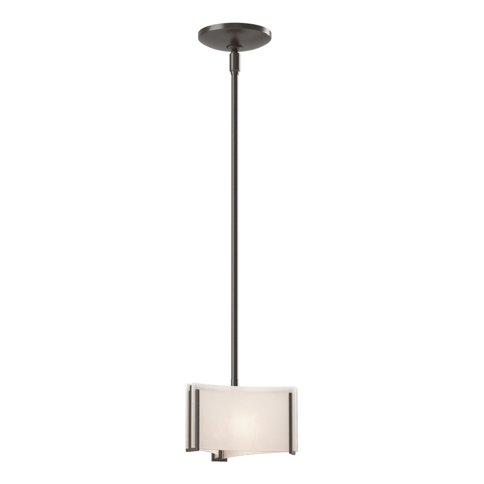 Exos Delta Mini Pendant Light 1-Light Height Adjustable G9 Bulb Dimmable Glass Shade by Hubbardton Forge