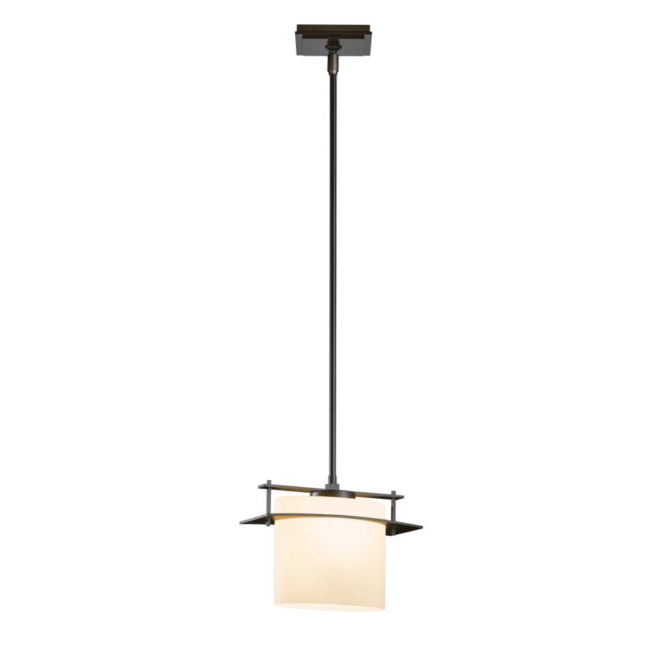 Hubbardton Forge Arc Ellipse Large Mini Pendant Light, 10"H Opal Glass, Custom Finishes, Dimmable