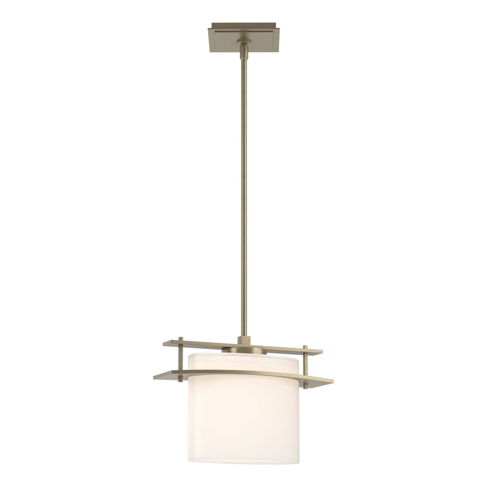 Hubbardton Forge Arc Ellipse Large Mini Pendant Light, 10"H Opal Glass, Custom Finishes, Dimmable