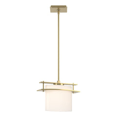 Hubbardton Forge Arc Ellipse Large Mini Pendant Light, 10"H Opal Glass, Custom Finishes, Dimmable