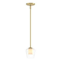 Hubbardton Forge Simple Mini Pendant Light, Handcrafted with Curved Glass, Adjustable 8.7" to 53.7" Höhe