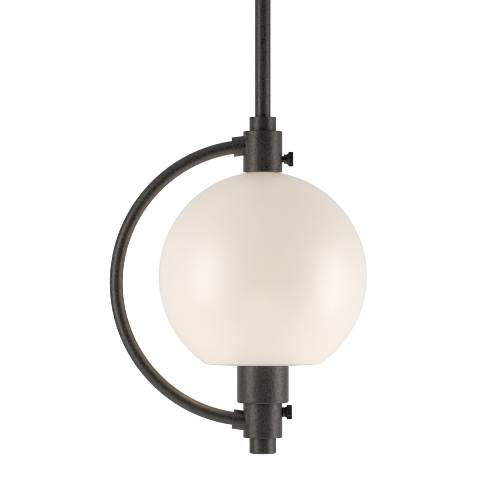 Hubbardton Forge Pluto Mini Pendant Light - Dimmable, Steel Construction, Adjustable Height, UL Damp Rated