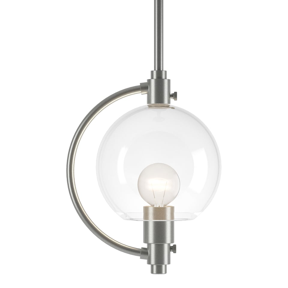 Hubbardton Forge Pluto Mini Pendant Light - Dimmable, Steel Construction, Adjustable Height, UL Damp Rated