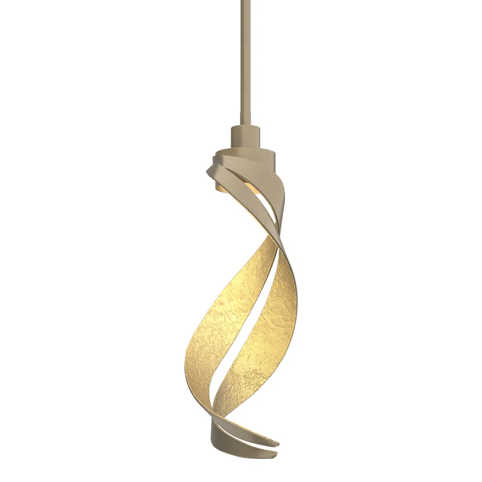 Folio Mini Pendant Light by Hubbardton Forge 188750 - Artisan Hand-Forged Steel, Dimmable, 50W