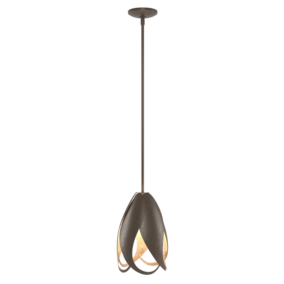 Hubbardton Forge Pental Mini Pendant Light, 13.1" Height, Dimmable, Customizable Finishes