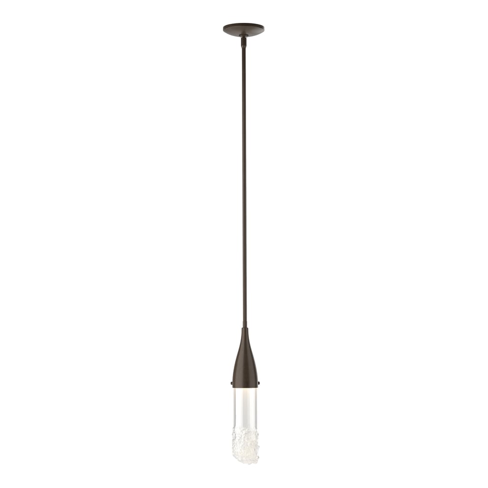 Fritz Mini Pendant Light by Hubbardton Forge - Handcrafted, Dimmable, Fused Glass Shade, GU10 Base