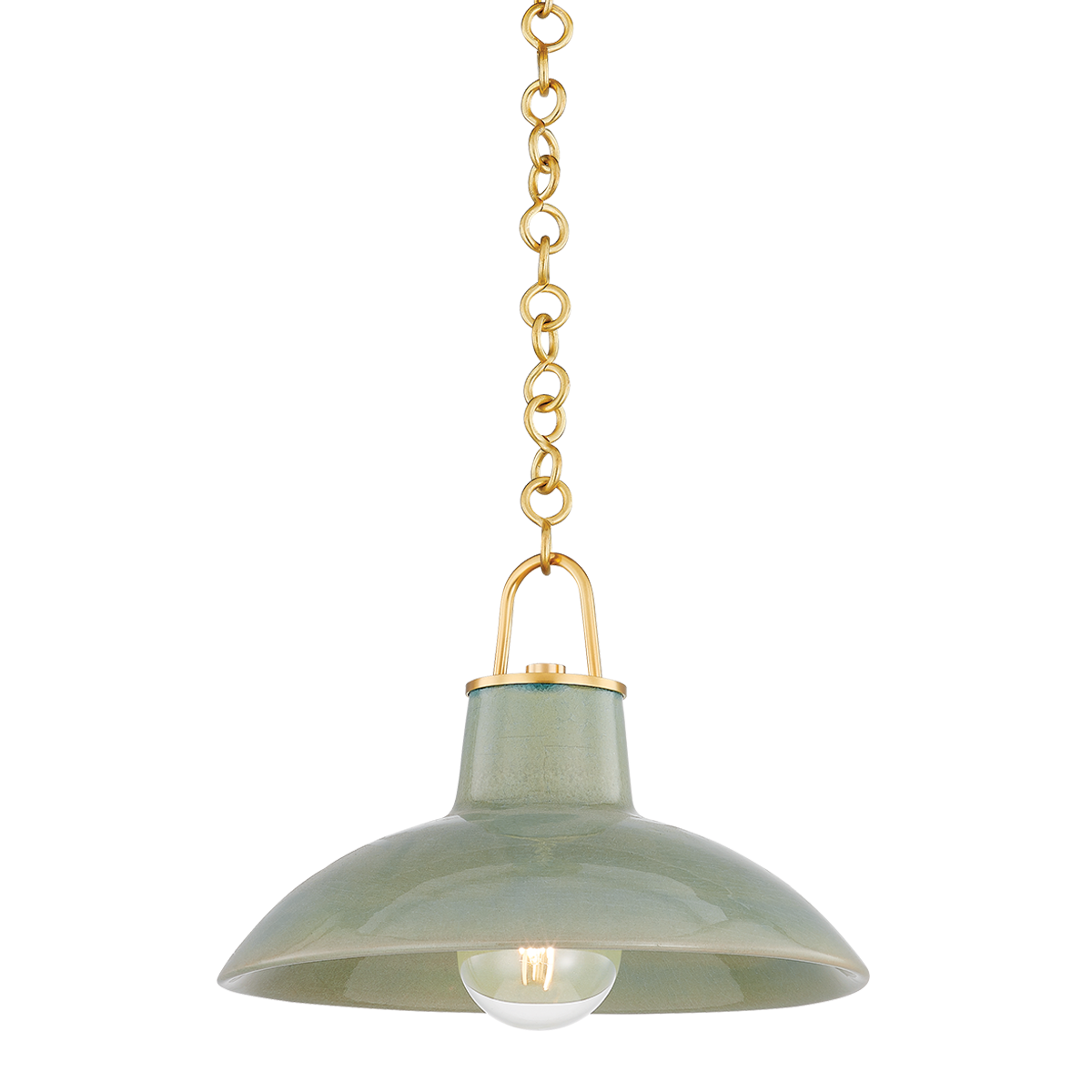 Pottersville Pendant Light by Hudson Valley, 10"H x 12.5"W, Artisan Ceramic Finishes, Dimmable