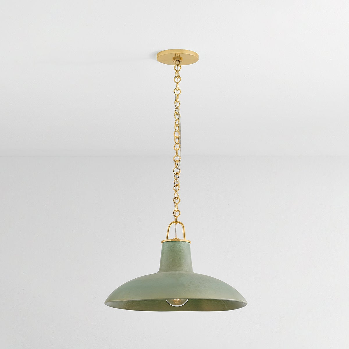 Pottersville Large Pendant Light by Hudson Valley Lighting - Artisan Ceramic Shade, Dimmable, Adjustable Height