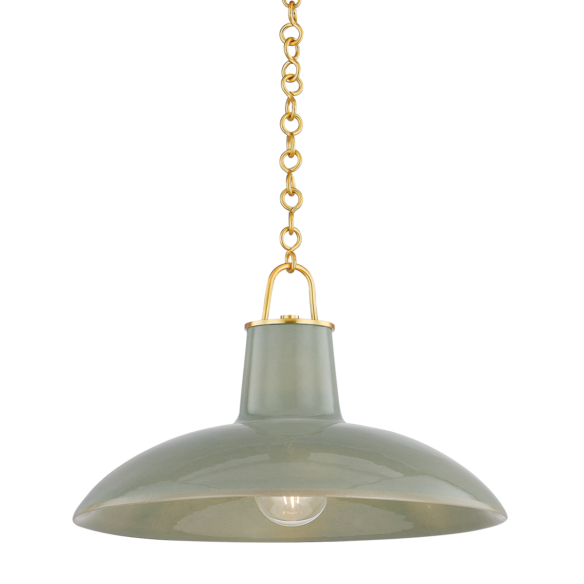 Pottersville Large Pendant Light by Hudson Valley Lighting - Artisan Ceramic Shade, Dimmable, Adjustable Height