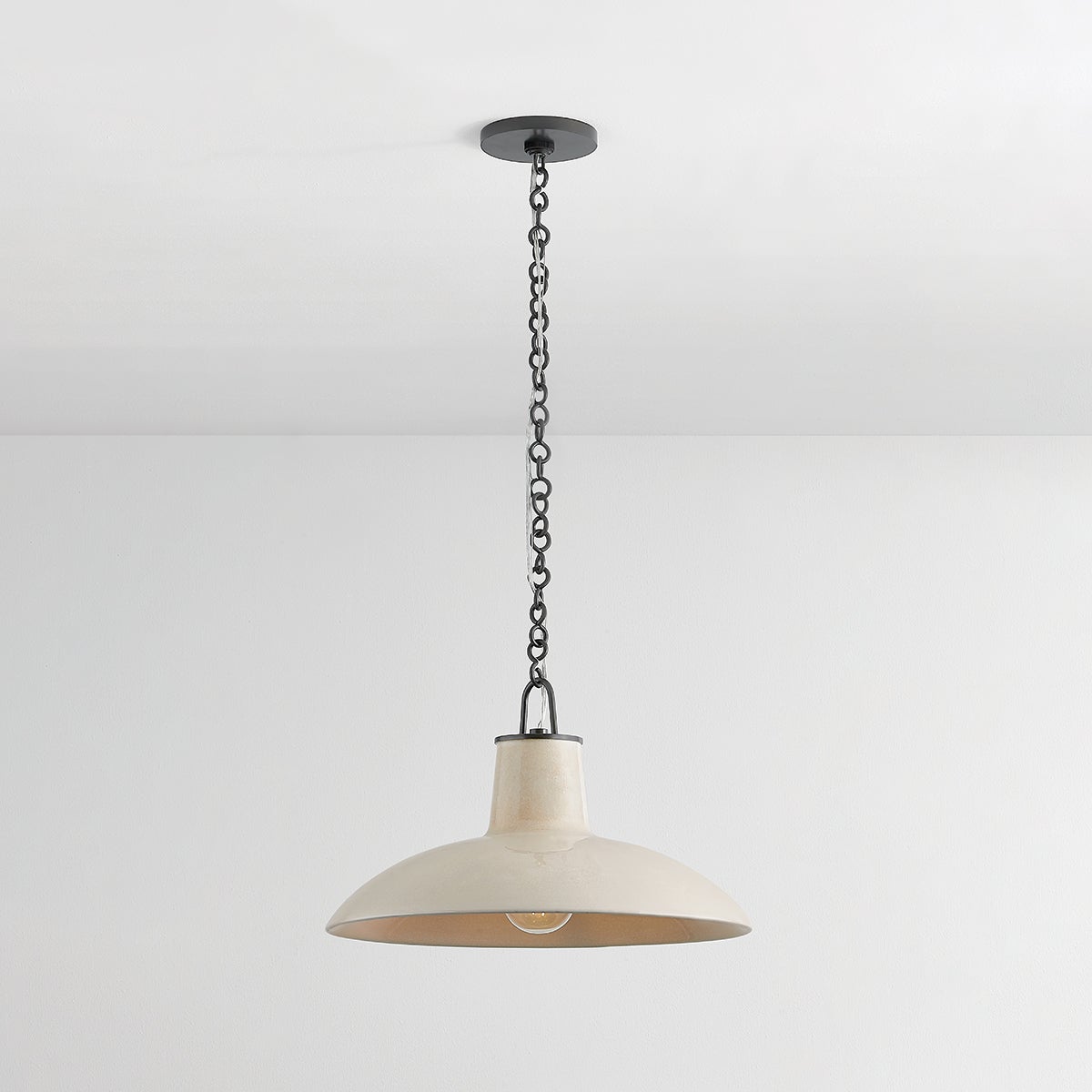 Pottersville Large Pendant Light by Hudson Valley Lighting - Artisan Ceramic Shade, Dimmable, Adjustable Height