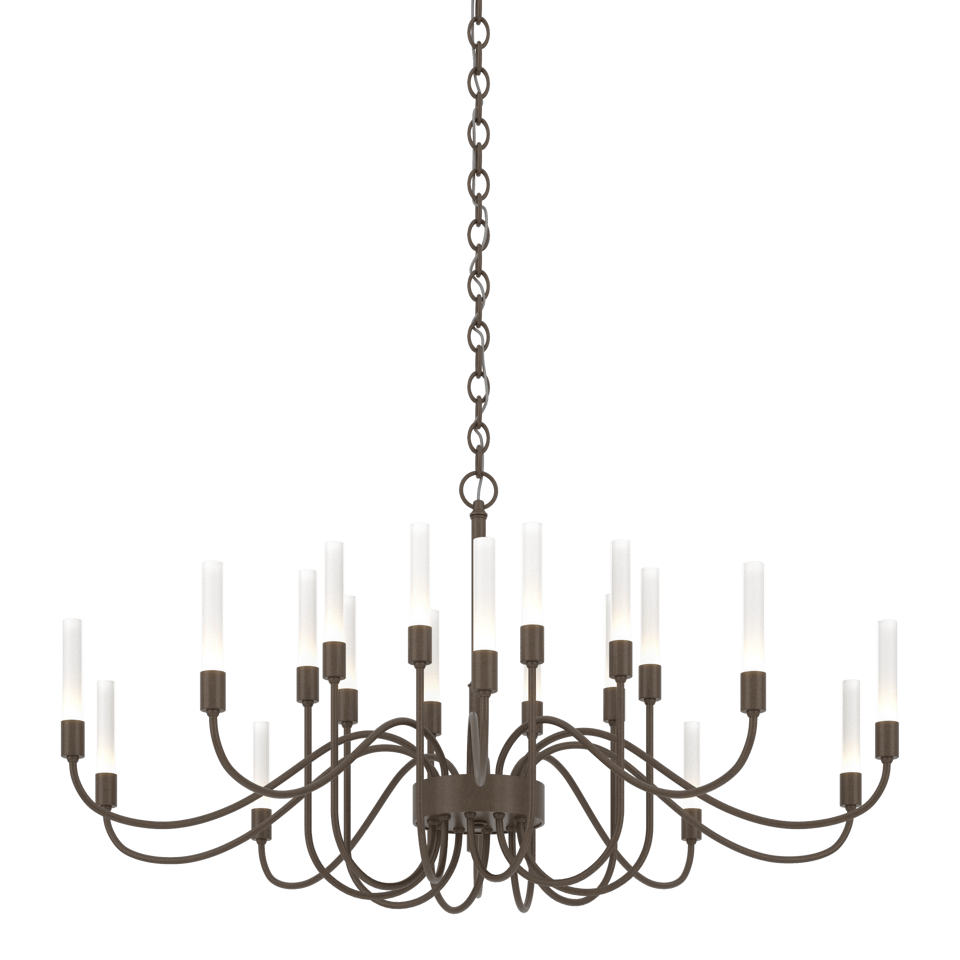 Lisse 20-Light Chandelier by Hubbardton Forge - Handcrafted Steel, Dimmer-Compatible, Multiple Finishes