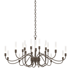 Lisse 20-Light Chandelier by Hubbardton Forge - Handcrafted Steel, Dimmer-Compatible, Multiple Finishes