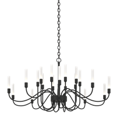 Lisse 20-Light Chandelier by Hubbardton Forge - Handcrafted Steel, Dimmer-Compatible, Multiple Finishes