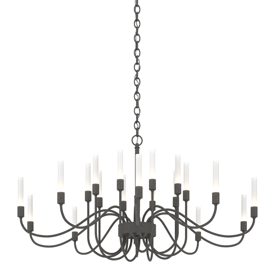 Lisse 20-Light Chandelier by Hubbardton Forge - Handcrafted Steel, Dimmer-Compatible, Multiple Finishes