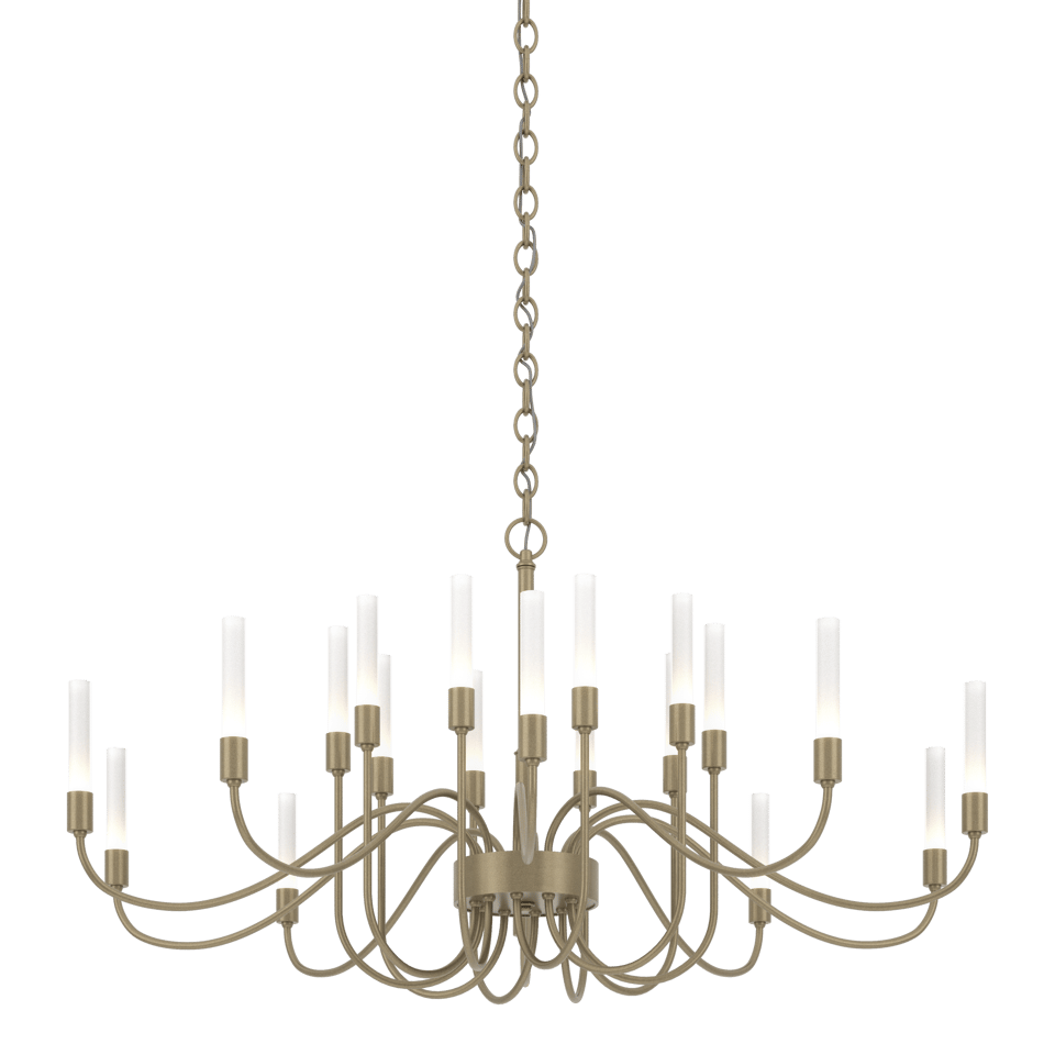 Lisse 20-Light Chandelier by Hubbardton Forge - Handcrafted Steel, Dimmer-Compatible, Multiple Finishes