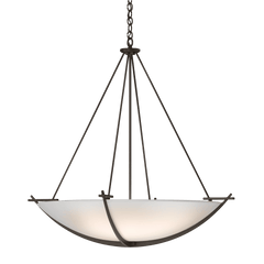 Hubbardton Forge Compass Large Scale Pendant Light - 34.2" Diameter, Handcrafted, 3-Bulb Design