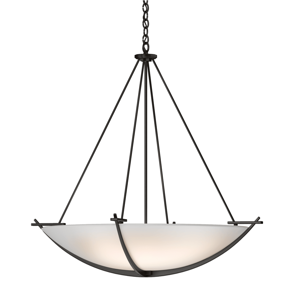 Hubbardton Forge Compass Large Scale Pendant Light - 34.2" Diameter, Handcrafted, 3-Bulb Design