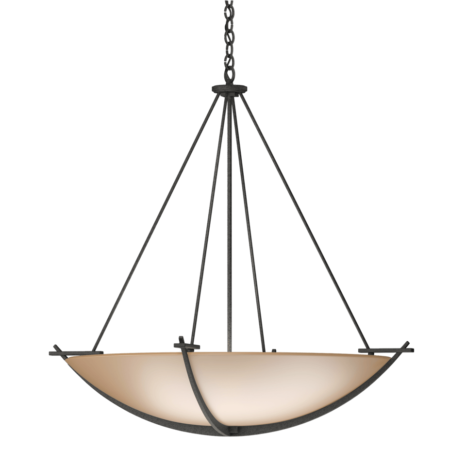 Hubbardton Forge Compass Large Scale Pendant Light - 34.2" Diameter, Handcrafted, 3-Bulb Design