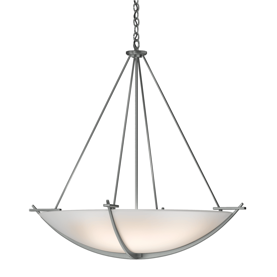 Hubbardton Forge Compass Large Scale Pendant Light - 34.2" Diameter, Handcrafted, 3-Bulb Design