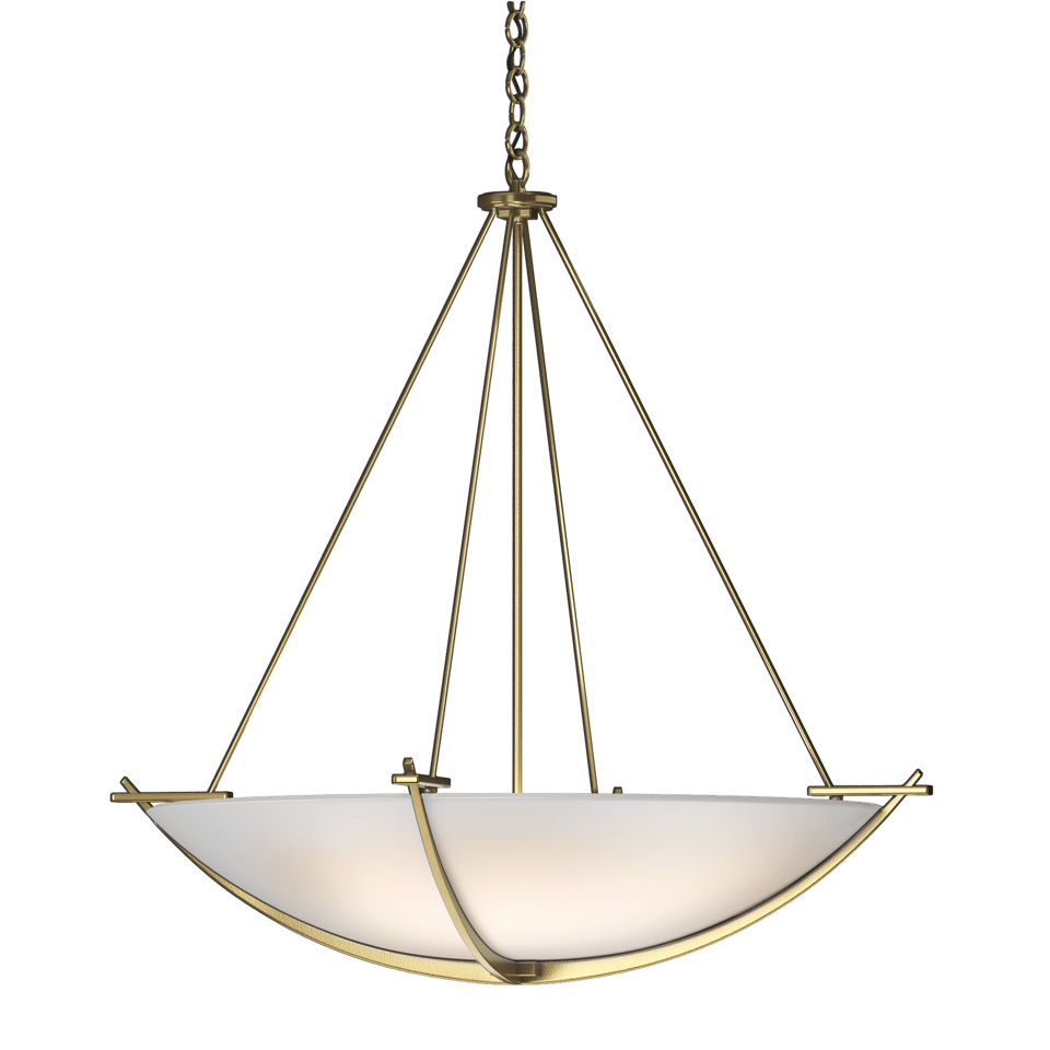 Hubbardton Forge Compass Large Scale Pendant Light - 34.2" Diameter, Handcrafted, 3-Bulb Design