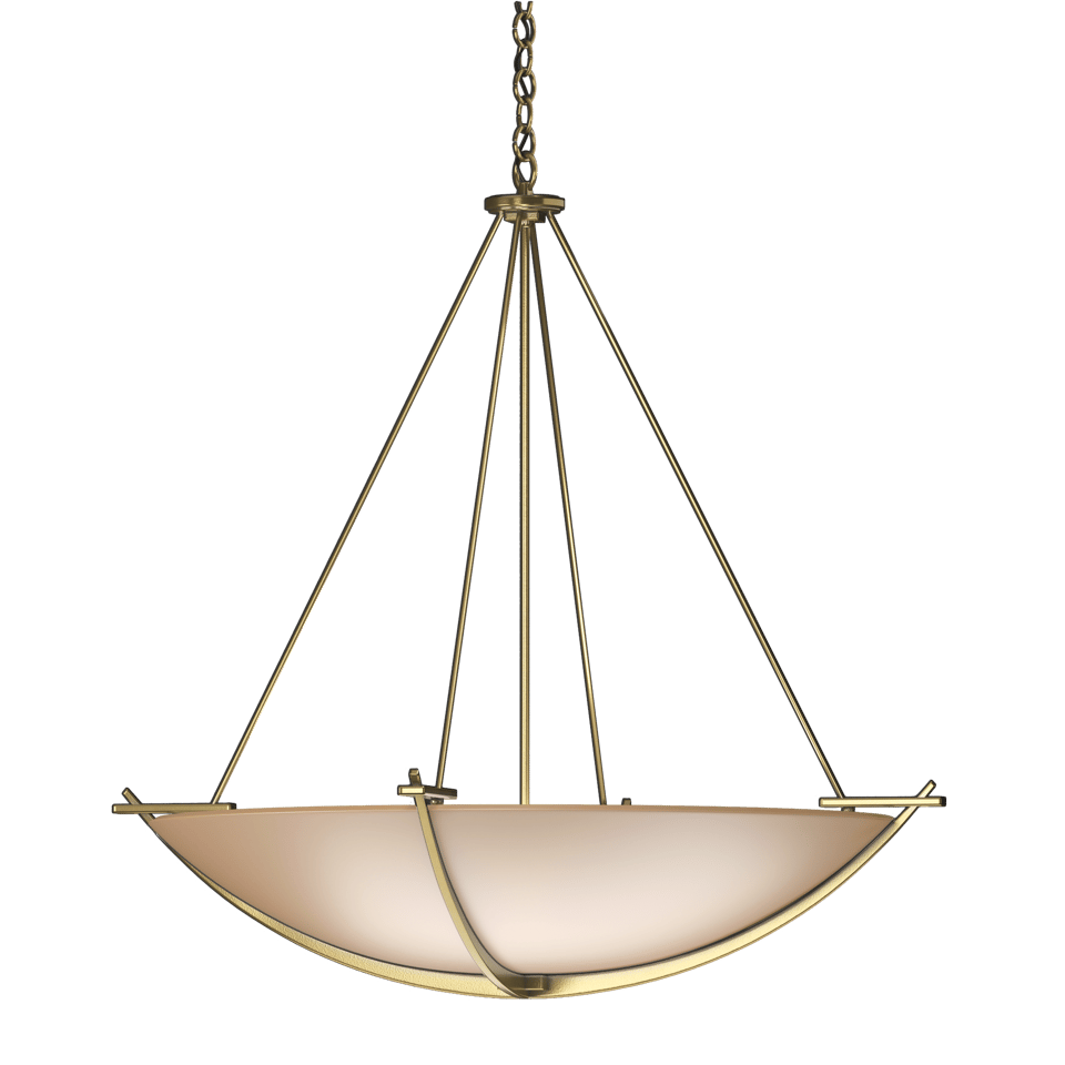 Hubbardton Forge Compass Large Scale Pendant Light - 34.2" Diameter, Handcrafted, 3-Bulb Design