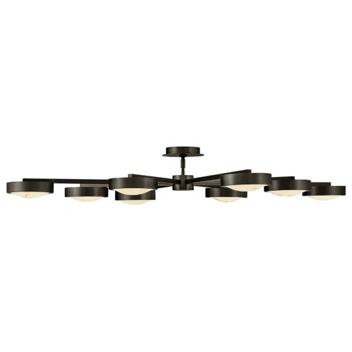 Cava Large Convertible Semi-Flush Mount Light Fixture by Fredrick Ramond - Cloudstone Shade, Dimmable LED