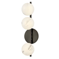 Selene Large 3-Light Wall Sconce by Fredrick Ramond - Modern Swirled Glass Design