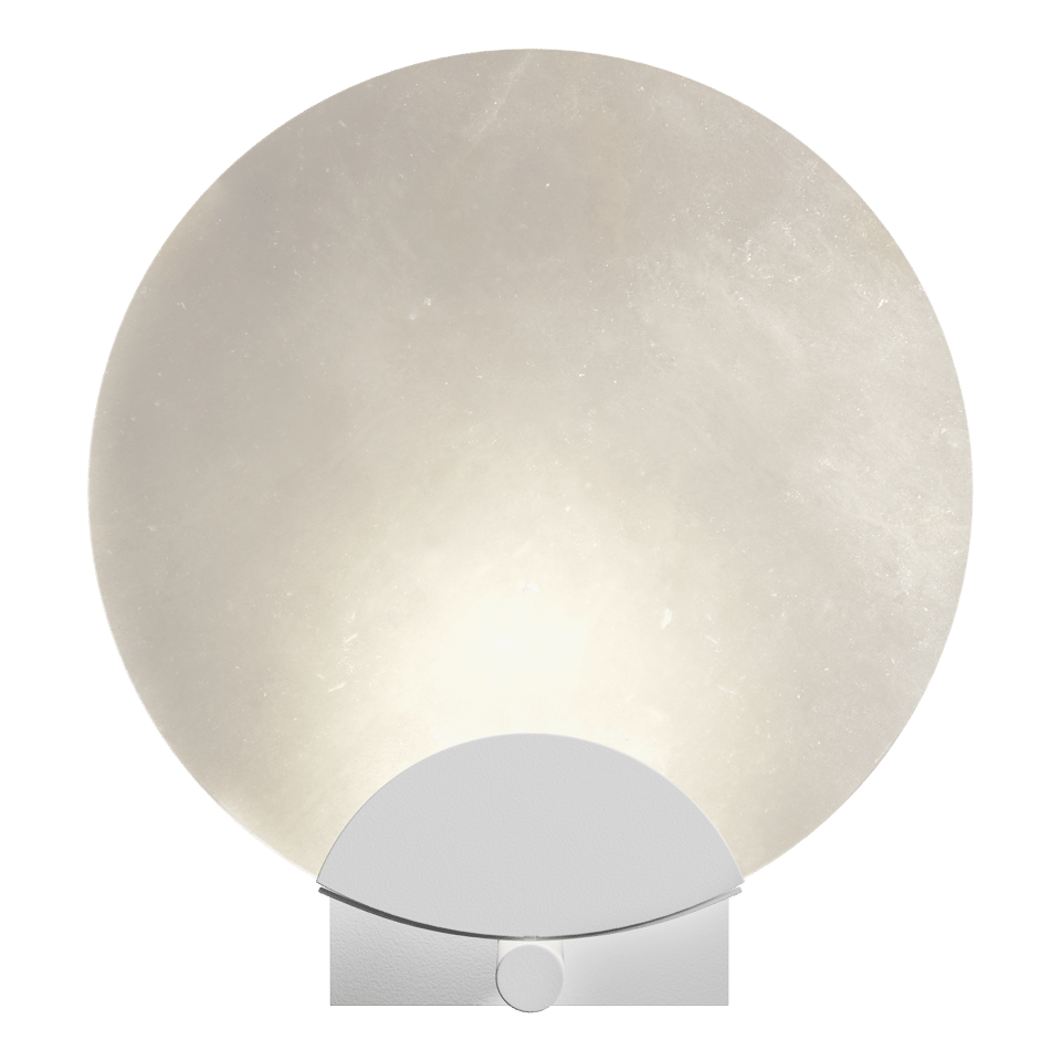 Callisto 1-Light Sconce by Hubbardton Forge, Dimmable, UL Damp Rated, Alabaster Stone, Various Finishes